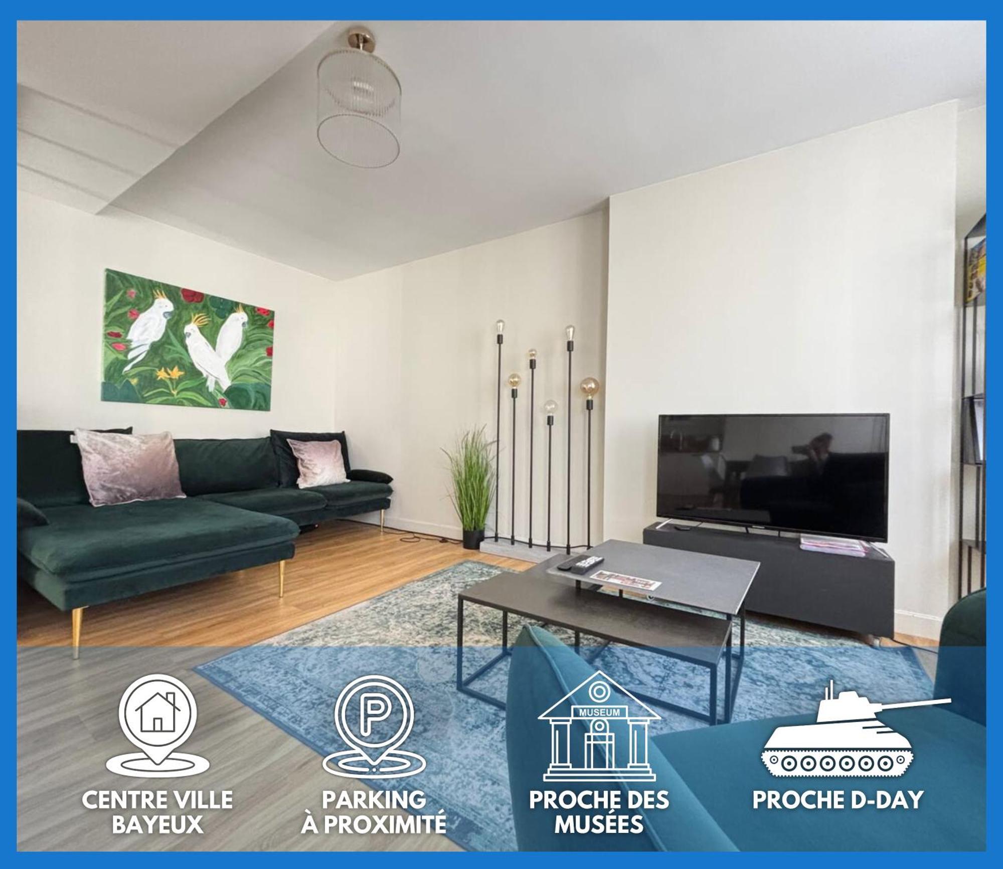 Bajocasse Apt Duplex Spacieux 3 Ch 2 Sdb Cosy Plein Centre Bayeux Decoration Elegante Proche Plages Du Debarquement Bagian luar foto
